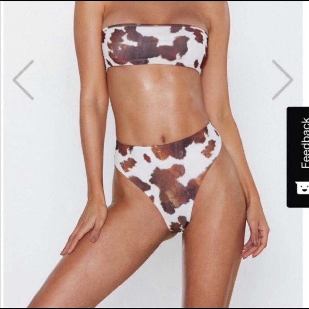 NWT Nasty Gal Cow Print Bathing Suit